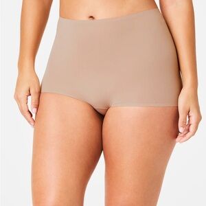 Seamless Shapewear High-Waist Boyshort Panty — Nude